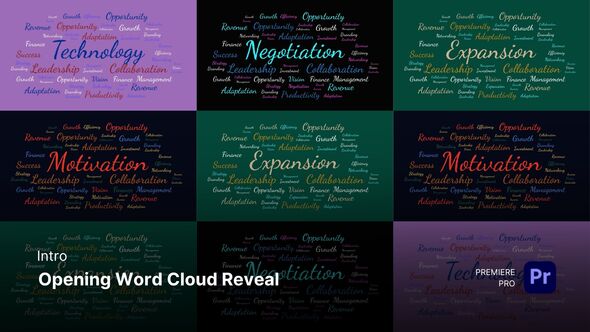 Photo of Intro – Opening Word Cloud Reveal Premiere Pro Templates – Videohive 59075261