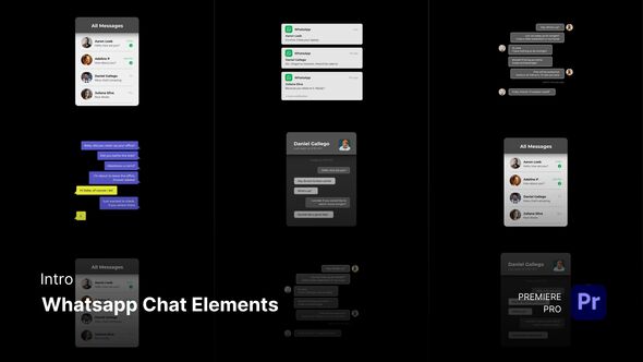 Photo of Intro – Whatsapp Chat Elements Premiere Pro Templates – Videohive 58999042