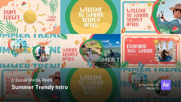 Photo of Intro/Opening Video – Summer Trendy Intro After Effects Project Files – Videohive 58691490