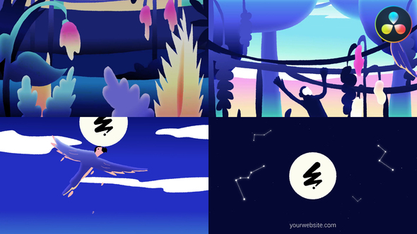 Photo of Jungle And Night Sky Logo Opener | DaVinci Resolve – Videohive 58639238