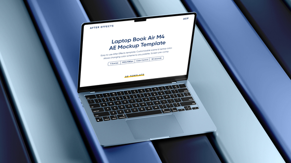 Photo of Laptop Book Air Screen Mockup Template – Videohive 59044158