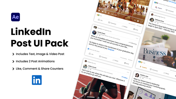 Photo of LinkedIn Post UI Mockups – Videohive 37149785