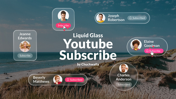 Photo of Liquid Glass Youtube Subscribe – Videohive 58904306