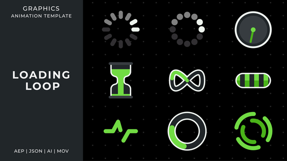 Photo of Loading loop graphic animation template | After Effects – Videohive 58915483