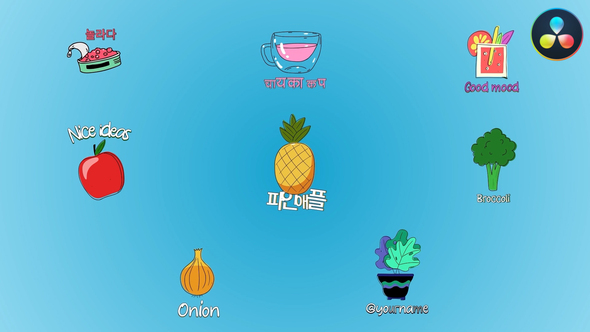 Photo of Looped Fresh Food Icons And Title Pack for DaVinci Resolve – Videohive 58639305