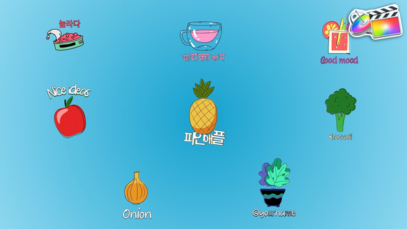 Photo of Looped Fresh Food Icons And Title Pack for FCPX – Videohive 58639288