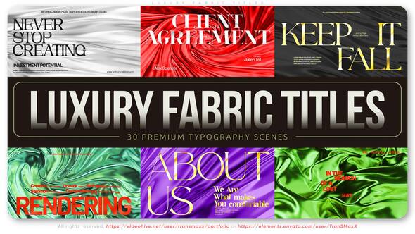 Photo of Luxury Fabric Titles — Elegant Typography with Fabric Textures – Videohive 58811678