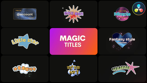 Photo of Magic Titles | DaVinci Resolve – Videohive 58722042