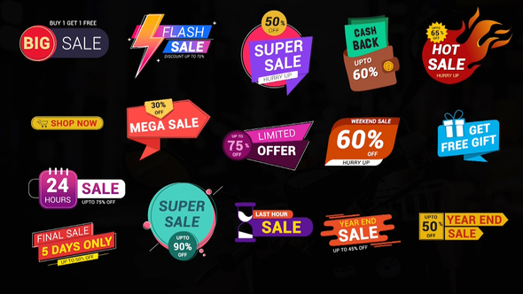 Photo of Modern Sale Labels & Badges Pack – Videohive 59078104