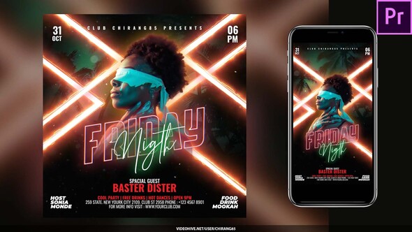 Photo of Night Club Flyer Stories v15 For Premiere Pro – Videohive 59016805