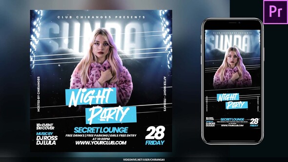 Photo of Night Club Flyer v13 For Premiere Pro – Videohive 59016731