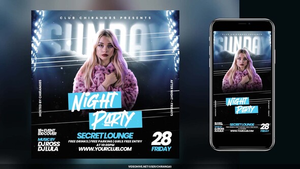Photo of Night Club Flyer v13 – Videohive 58655426