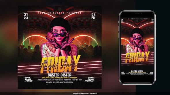 Photo of Night Club Flyer v14 – Videohive 58655445