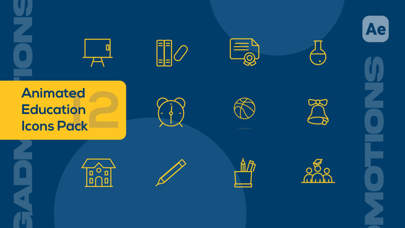 Photo of Outline Education Animated Icon Pack – Videohive 59097213