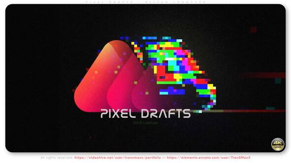 Photo of Pixel Drafts – Glitch Logotype – Videohive 59006640