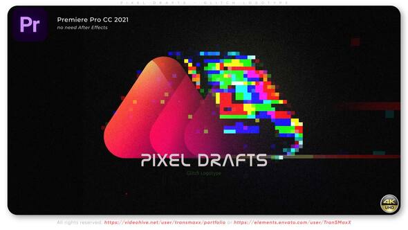 Photo of Pixel Drafts – Glitch Logotype – Videohive 59079573