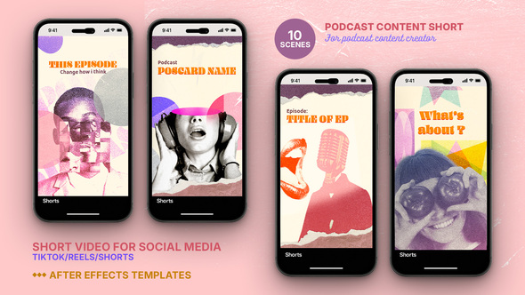 Photo of Podcast Content Short Video Template for TikTok/Shorts/Reels – Videohive 58950837
