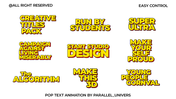 Photo of Pop Text Animation | MOGRT – Videohive 58818861