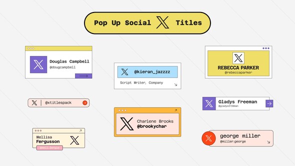 Photo of Pop Up Social X Titles – Videohive 58888884
