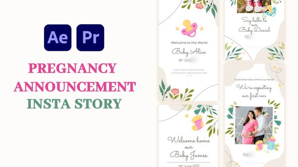 Photo of Pregnancy Announcement Instagram Story – Videohive 59140475