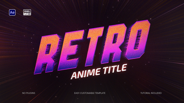 Photo of Retro Anime Titles – Videohive 58997826