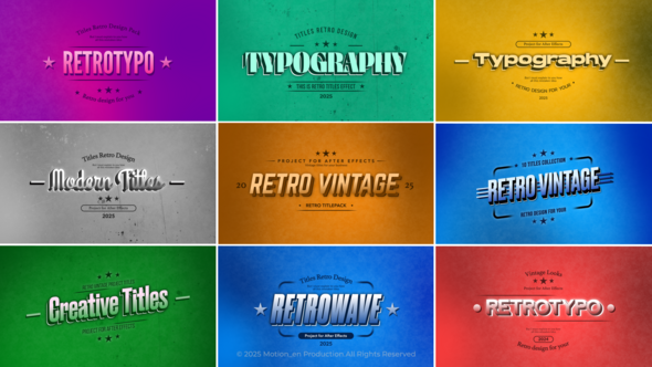 Photo of Retro Vintage Titles vol.01 – Videohive 58841152