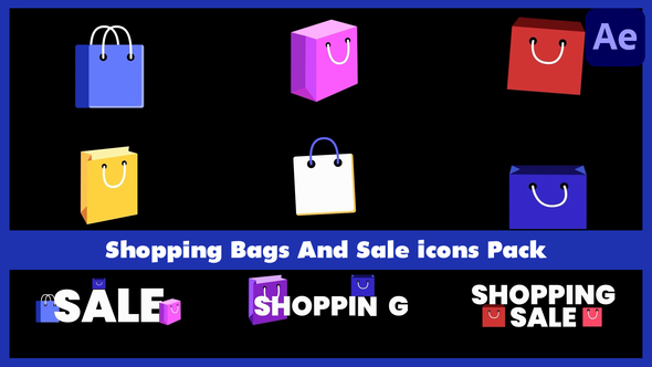Photo of Shopping Bags And Sale Icons Pack for After Effects – Videohive 58790317
