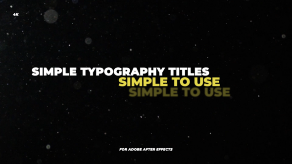 Photo of Simple Typography Titles – Videohive 58183970