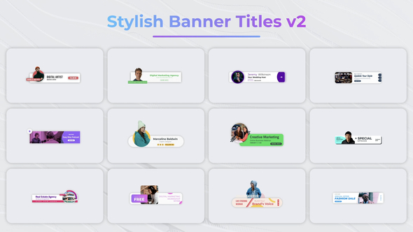 Photo of Stylish Banner Titles v2 – Videohive 58854520