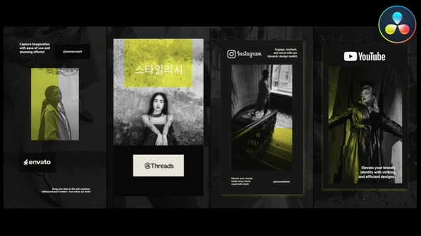Photo of Stylish Social Media Vertical Slides for DaVinci Resolve – Videohive 58690195