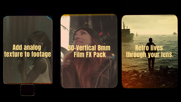 Photo of Super 8mm Vertical Frame Pack – 30+ Vintage Film Filters for TikTok, Instagram & Reels – Videohive 58740057