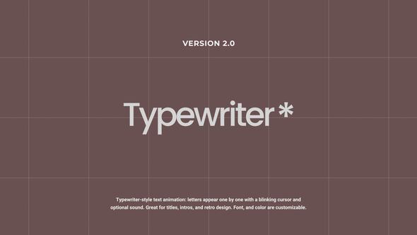 Photo of Typewriter 2.0 | AE – Videohive 58778989