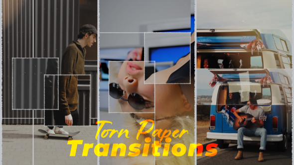 Photo of Verical Torn Paper Transitions – Videohive 59029775