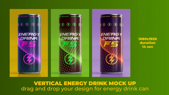 Photo of Vertical Energy Drink Mock Up – Videohive 59049981