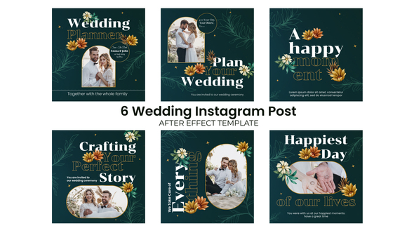 Photo of Wedding Day Instagram Post – Videohive 52297507
