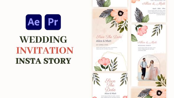 Photo of Wedding Invitation Instagram Story – Videohive 59107329