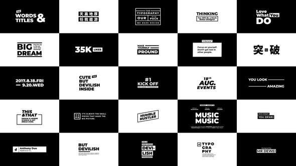 Photo of Words & Titles – Videohive 33880954
