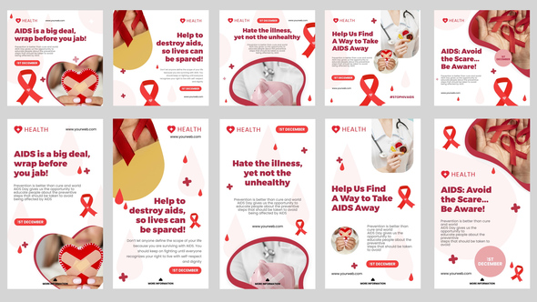 Photo of World Aids Day Feed and Stories Instagram – Videohive 58916403