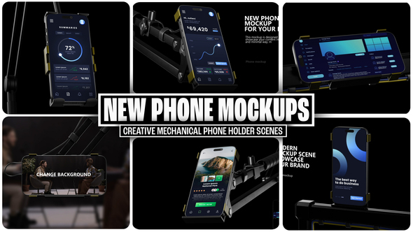Photo of 3D Mechanical Phone Stand Mockup – Modern Mobile Device Display Kit – Videohive 59529120