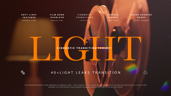 Photo of 40+ Light Leak Transitions Pack for Apple Motion and Final Cut Pro – Videohive 59210116