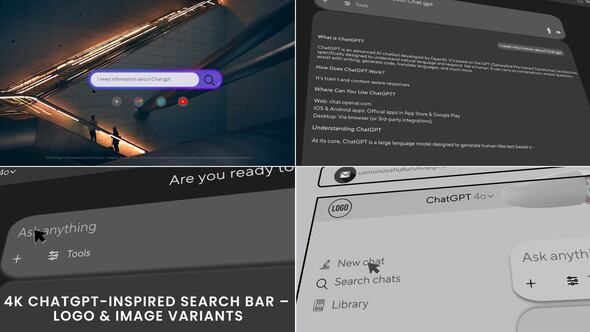 Photo of 4K ChatGPT-Inspired Search Bar – Logo & Image Variants – Videohive 58916677