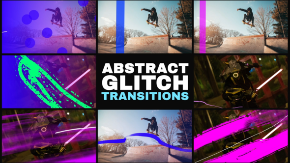 Photo of Abstract Grunge Glitch Seamless Transitions | After Effects – Videohive 59358737