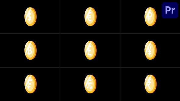 Photo of Animated Currency Coin Symbols for Premiere Pro – Videohive 59156947