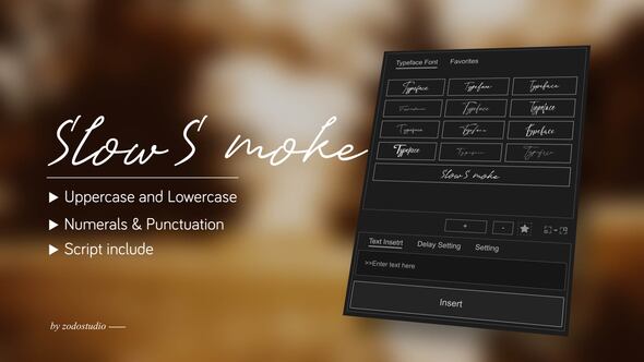 Photo of Animated Typeface – Slow Smoke – Videohive 59087786