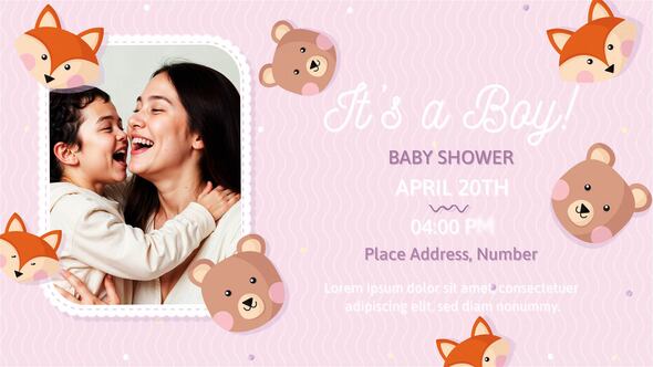 Photo of Baby shower invitation template – Videohive 59139995