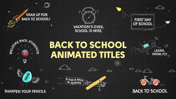 Photo of Back To School Animated Titles_Pack of 8 – Videohive 58747671