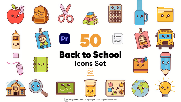 Photo of Back To School Icon Set For Premiere Pro – Videohive 59206836