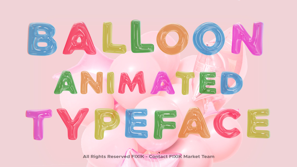 Photo of Balloon Animated Typeface | After Effects – Videohive 59464399