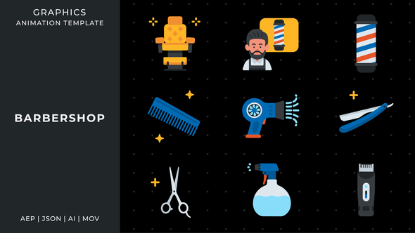 Photo of Barbershop graphic animation template | After Effects – Videohive 59198300