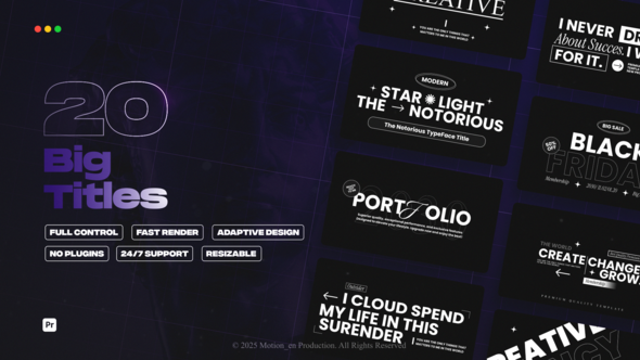 Photo of Big Titles | Premiere Pro – Videohive 59134112